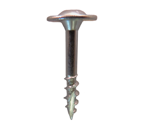 [12626] #8-10x1 1/8" Square/Phillips Large Round Washer Head Coarse Thread Type 17 Zinc Plated Screws (1/2" Head O.D.)