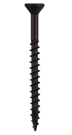 [11948] #8-11x1 1/2" Square Flat Head With Nibs Under Head Coarse Thread Type17 Black Phosphate/Wax Screws