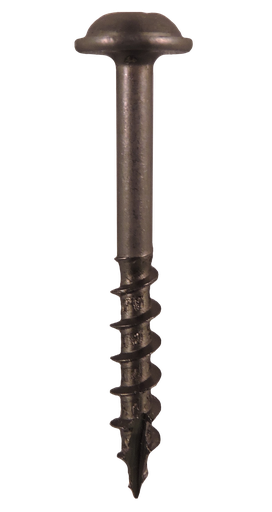[4547] #8-9x1 1/4" Square Round Washer Head Coarse Thread Type 17 Plain Steel Screws
