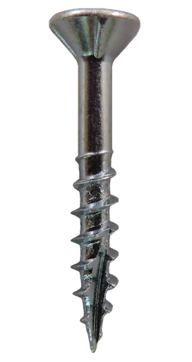 [1247] #8-11x1 1/4" Square/Phillips Flat Head With Nibs Under Head Coarse Thread Type 17 Zinc Plated Screws