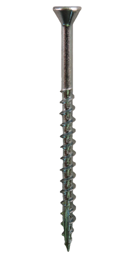 [13970] #8-11x1-1/4 Torx Flat Head With Nibs under Head Coarse Thread Type 17 Zinc Plated ScrewsIncludes:1 Free T20 Torx Bit