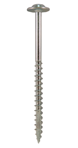 [8338] #10-9x3" Square/Phillips Round Washer Head Coarse Thread Double Type17 Zinc Plated
