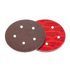 [SPDF55R060.5] SurfPrep 5"x5mm w/ 5 Holes Premium Red A/O Foam Abrasive Disc 120/Medium