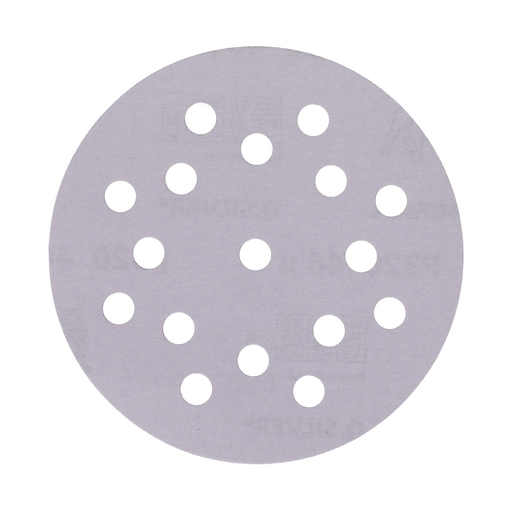 [2B-647-150] Q Silver 5" 17 Hole Grip Vacuum Disc-150 Grit