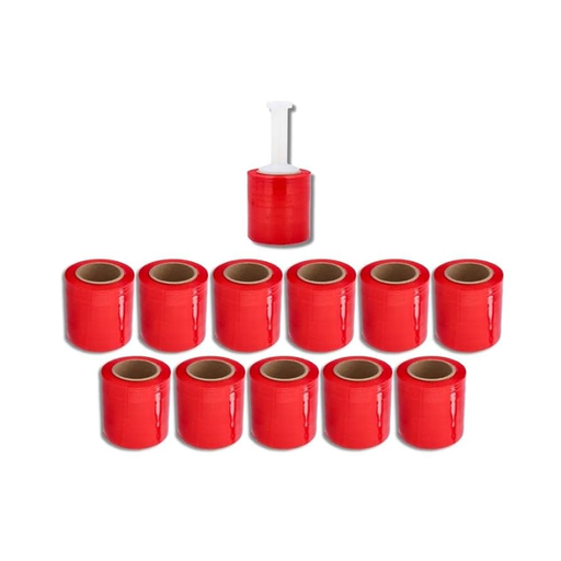 [RED05] Stretch Film, Red, 5"x1000' 80 Ga