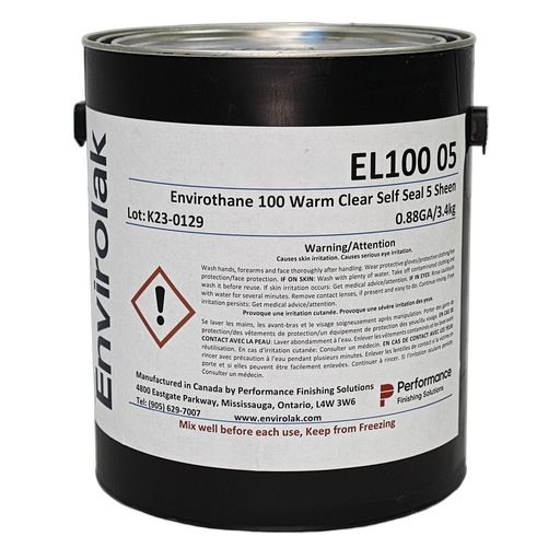 [EL100 05-1G] Envirothane 100 Warm Clear Self Seal, 5 Sheen 