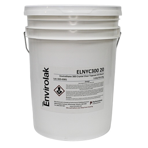 [ELNYC300 20-5G] Envirothane 300 Crystal Clear Top Coat, 20 Sheen 