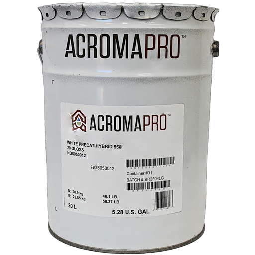 [NG5050012-40] AcromaPro White Precat Hybrid 20 Sheen 
