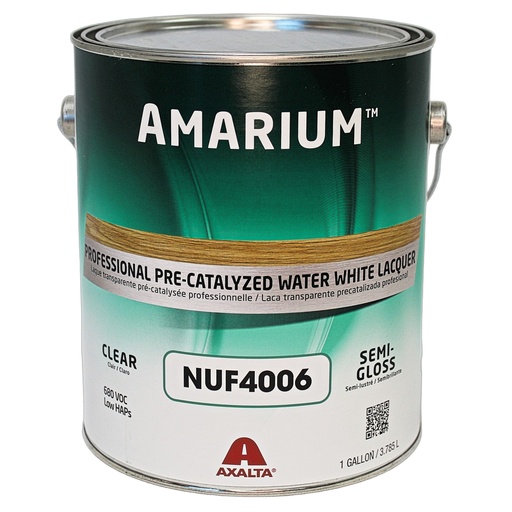 [NUF4006 CN1GA] Amarium Pre-Catalyzed Self Seal Water White Lacquer-Semi Gloss