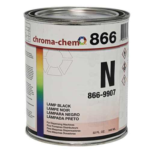 [866-9907 LB-1Qt] Lamp Black Pigment(1Qt)