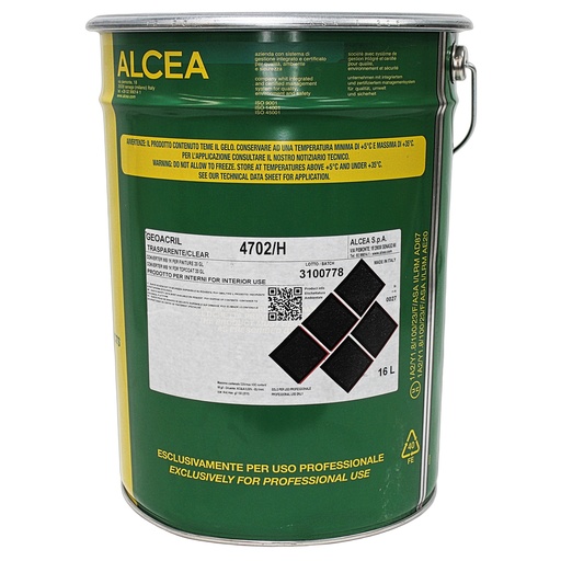 [4702 H 16L] Alcea WB 1K Converter Topcoat, 20 Sheen